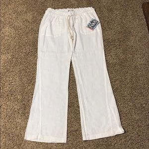 Roxy, white linen pant